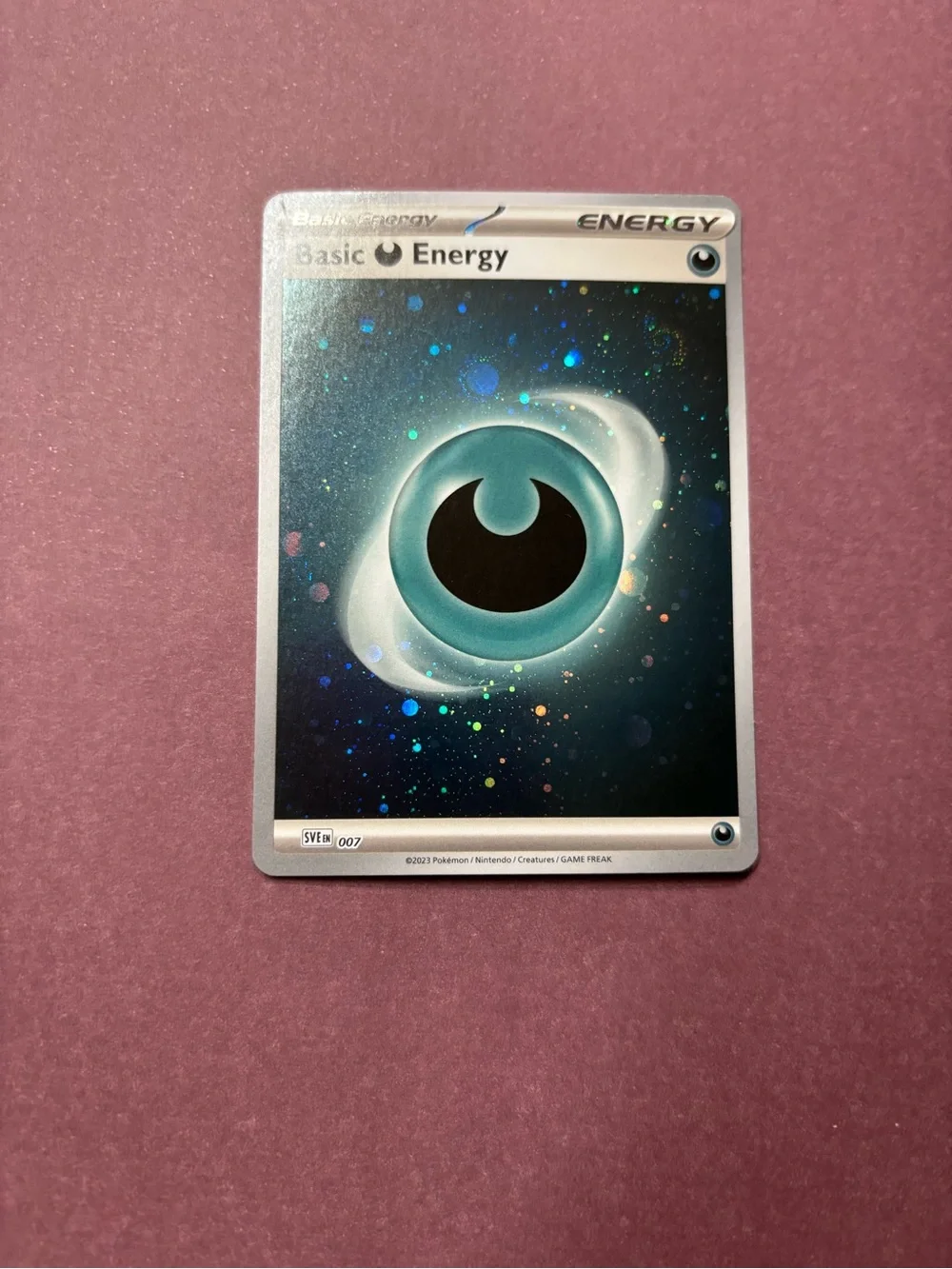 Full Holo Basic Energy Darkness Type Card